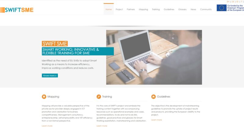 Training content and operational solutions to embrace Smart Working: the SWIFT SME platform is finally available