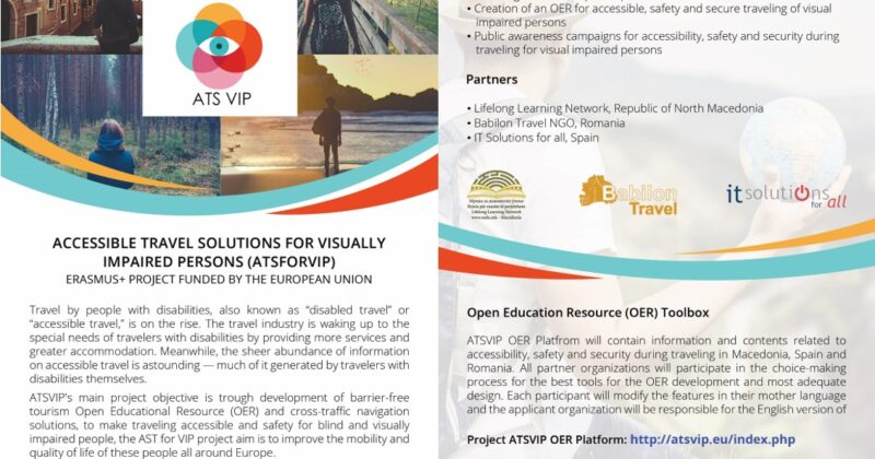 Accessible Travel Solutions for Visually Impaired Persons (ATSforVIP) Erasmus+ project funded by the European Union